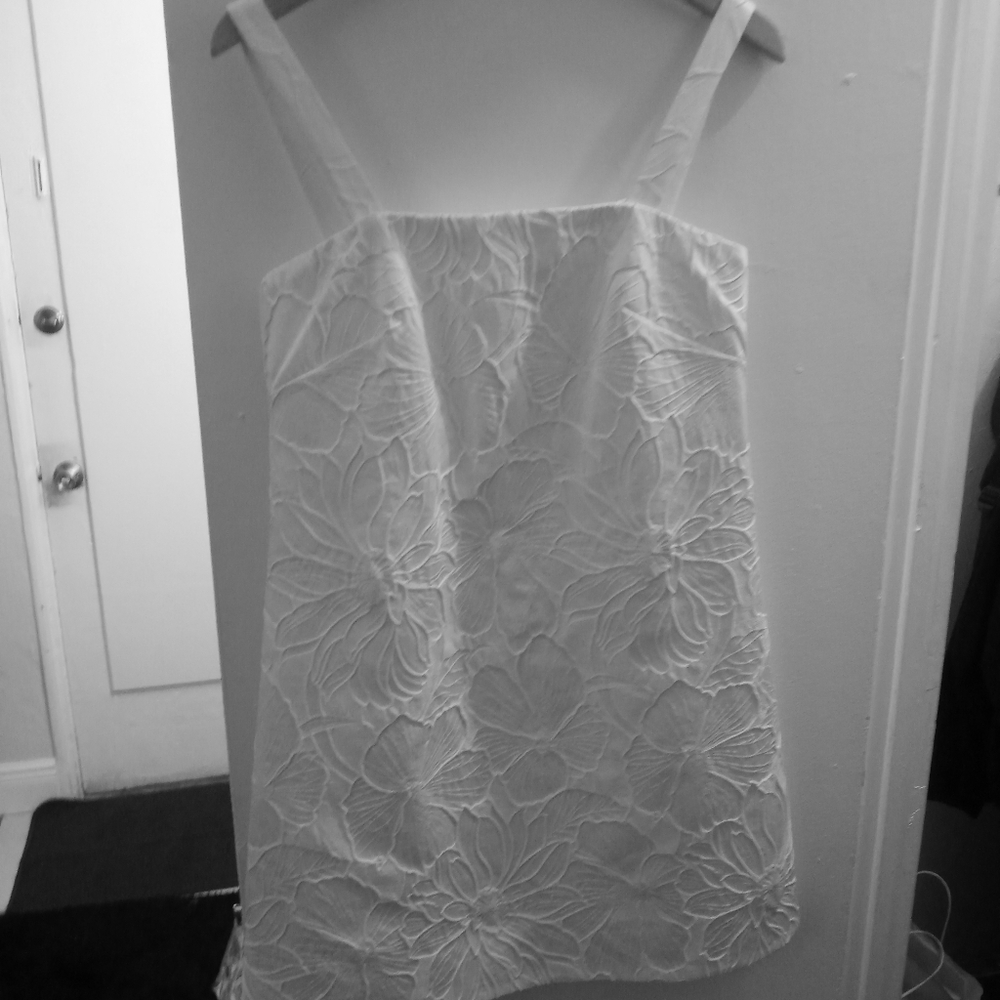 J Crew White Floral Imprint Dress